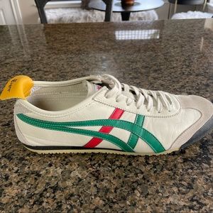 Authentic Onituka Tiger Sneakers. Size 10.5. Green, red and white